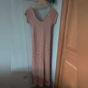 Pact fit and flare cross back maxi dress